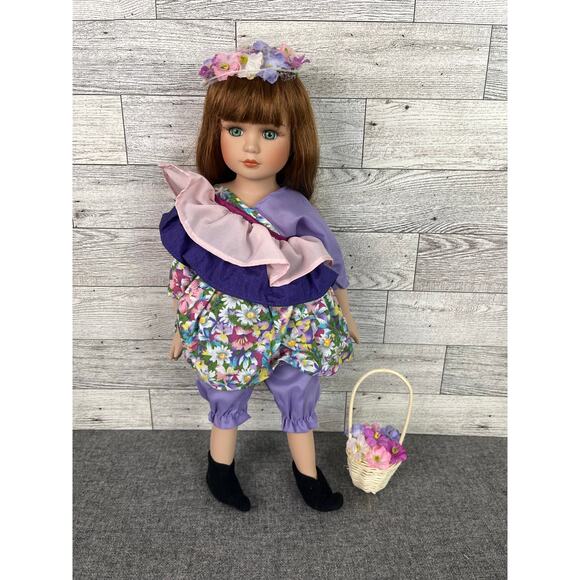 NEW Heritage Collection 15” Flower Doll Samantha in Purple Floral Outfit - Picture 2 of 10